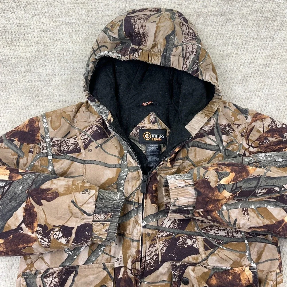 Camo‎ Jacket Boys 3XL Fusion 3D Camo Hooded Lined Canvas Parka Y2K Youth